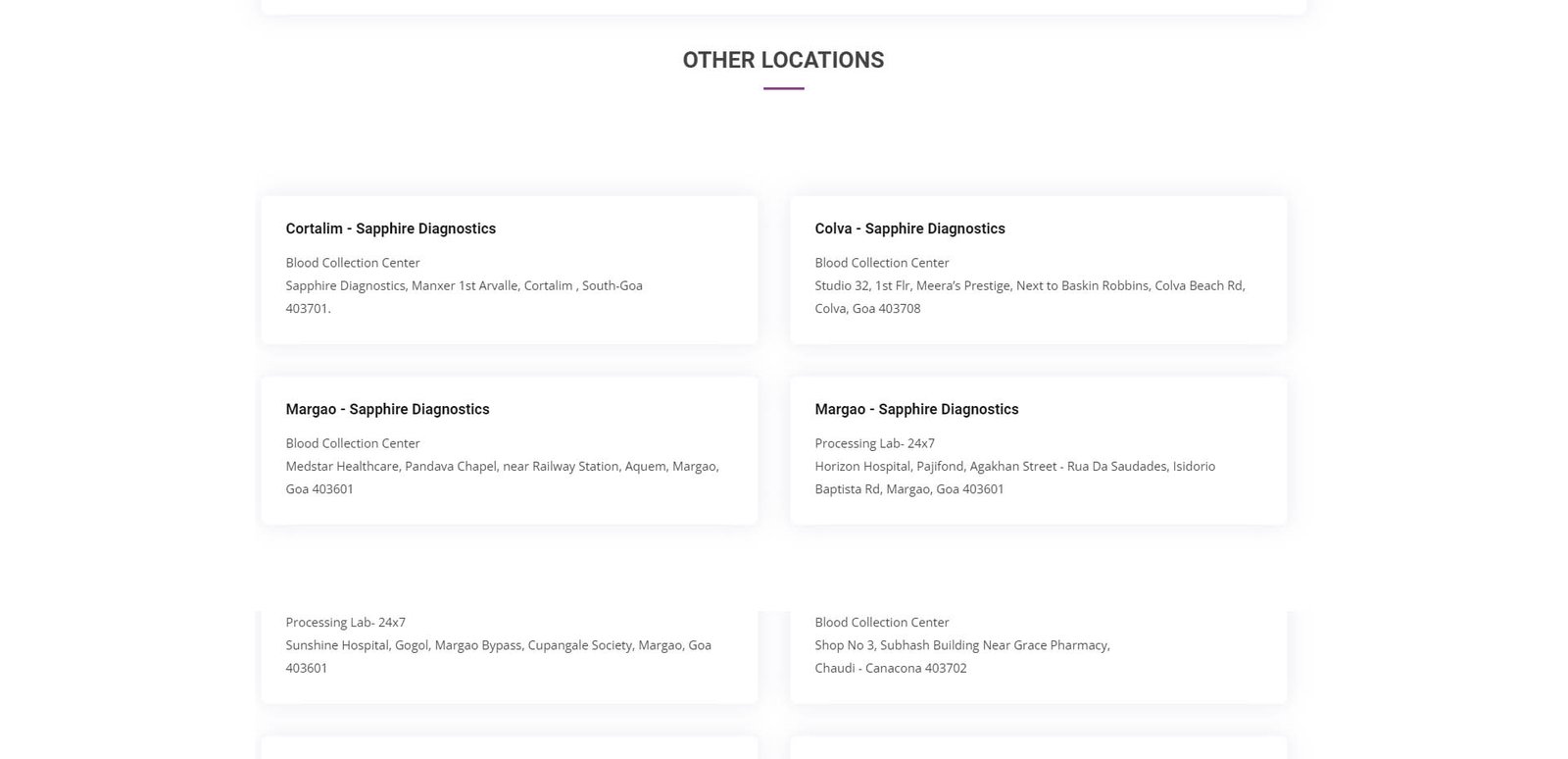 sapphire diagnostics website