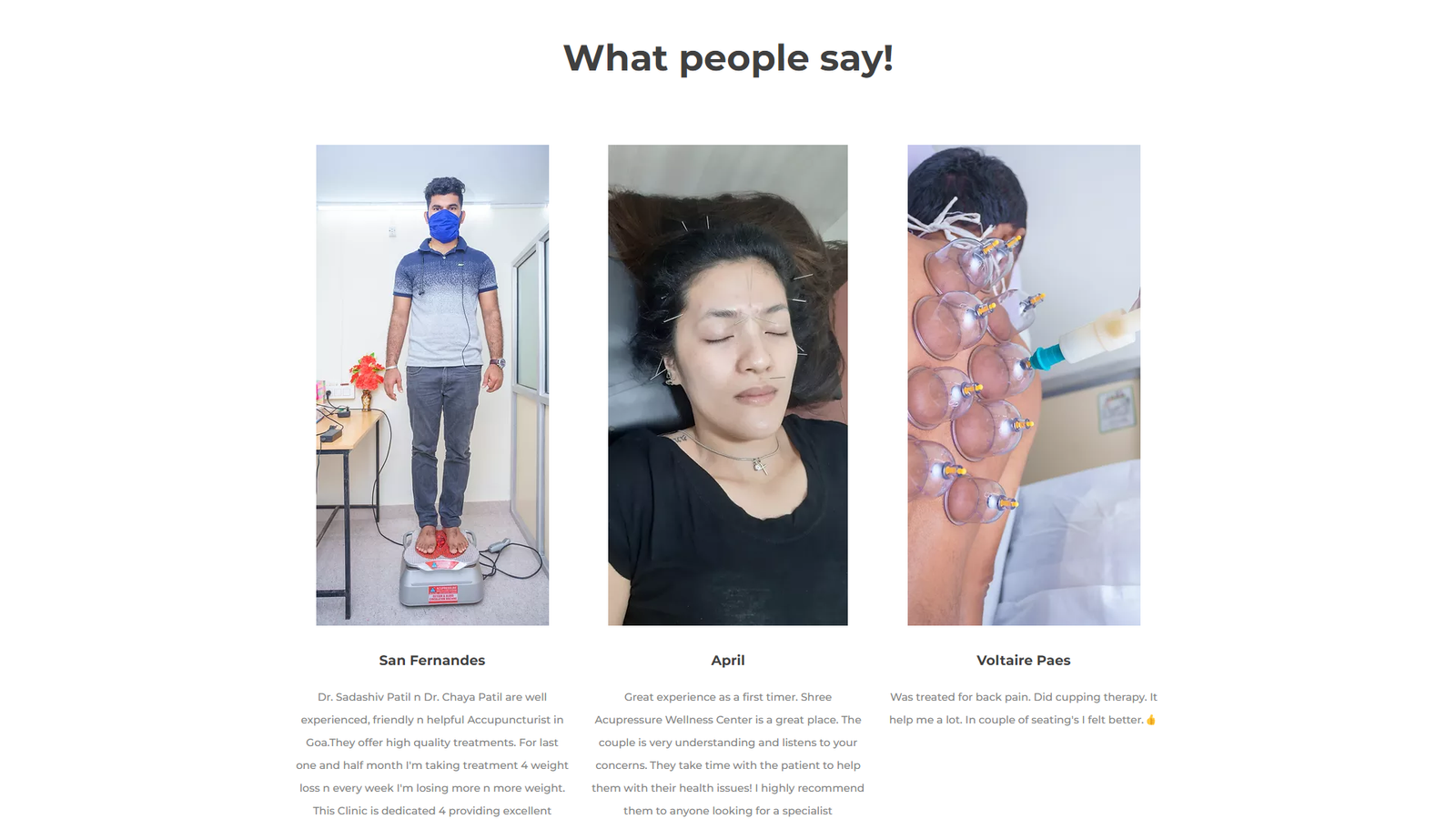 Shree Acupressure website image