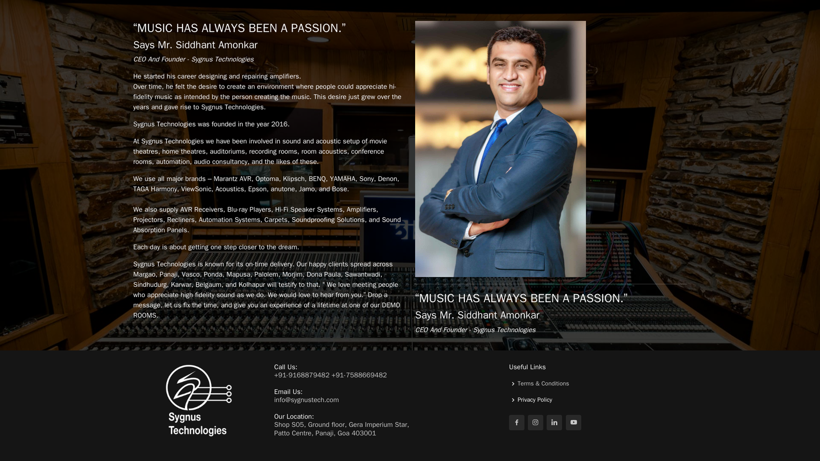 Sygnus-Technologies website image