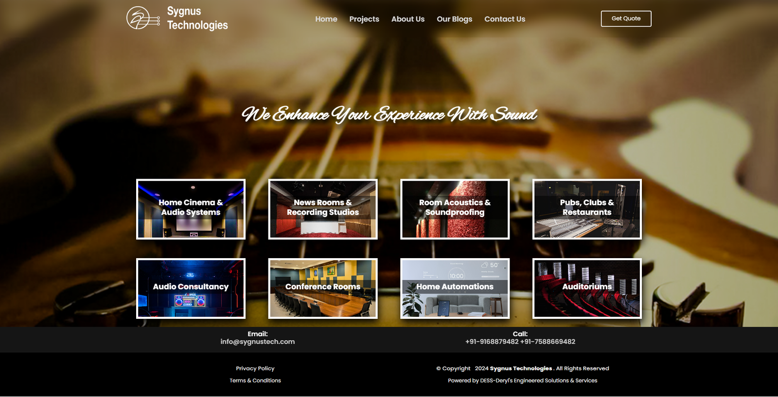 Sygnus-Technologies website image